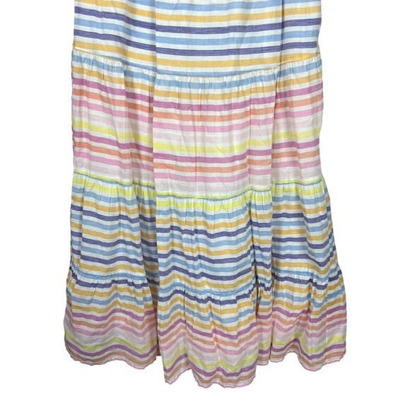 Banjanan Agatha Maxi Skirt Small White Candy Stripe‎ Boho Tiered Resort Wear - Picture 5 of 15